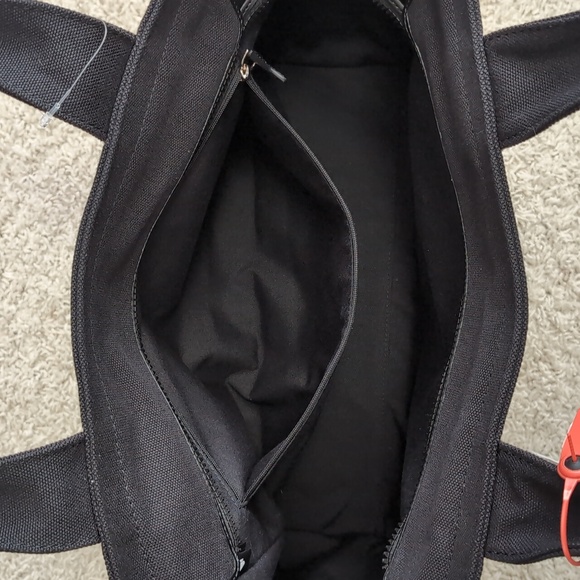 NWT Kate Spade Jett Large Canvas Tote, Signature Logo Design, Black DISCONTINUED - Picture 9 of 15